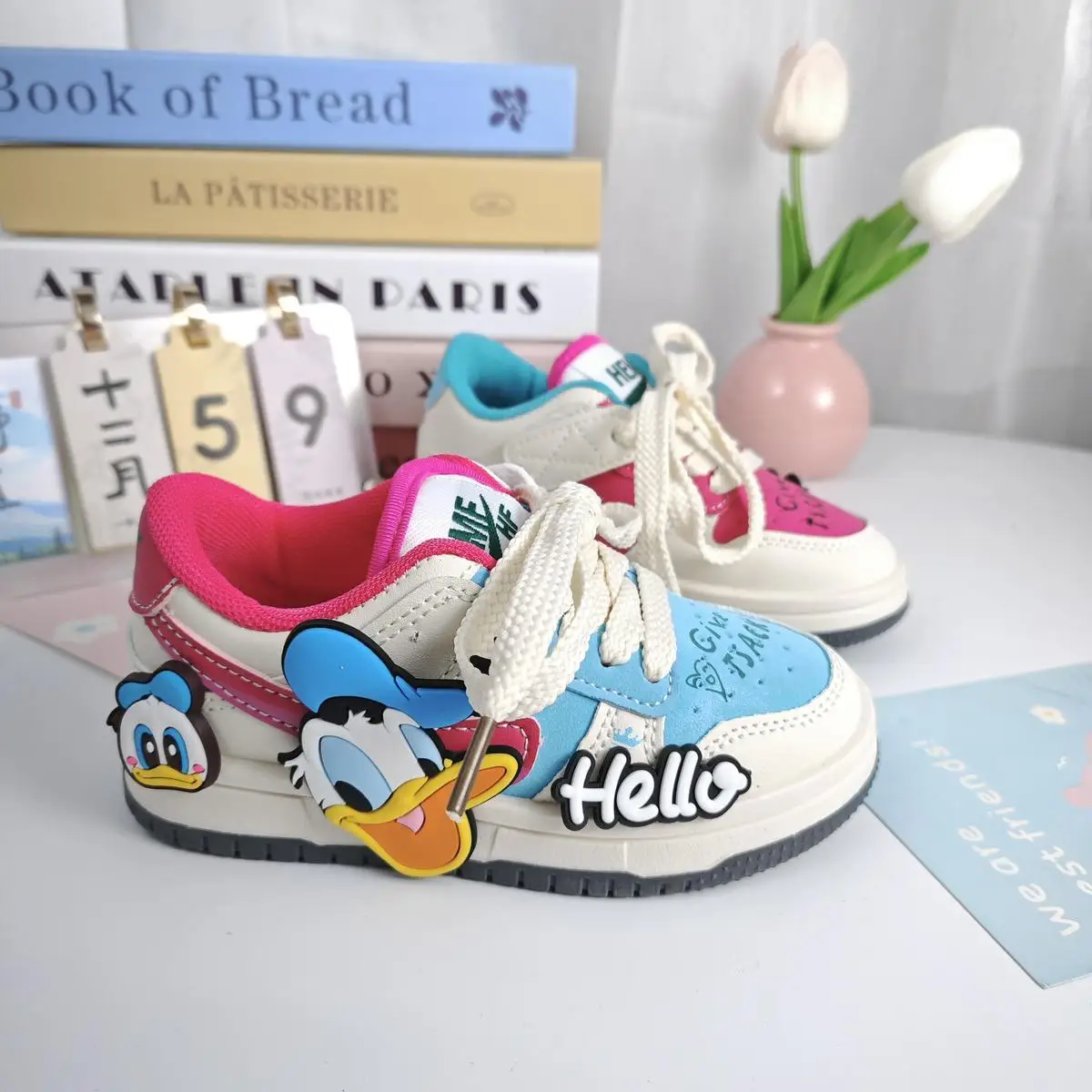 Girls Board Shoes 2026 Spring and Summer New Donald Duck Children's Casual Board Shoes Lightweight Little Girl Cartoon Shoes