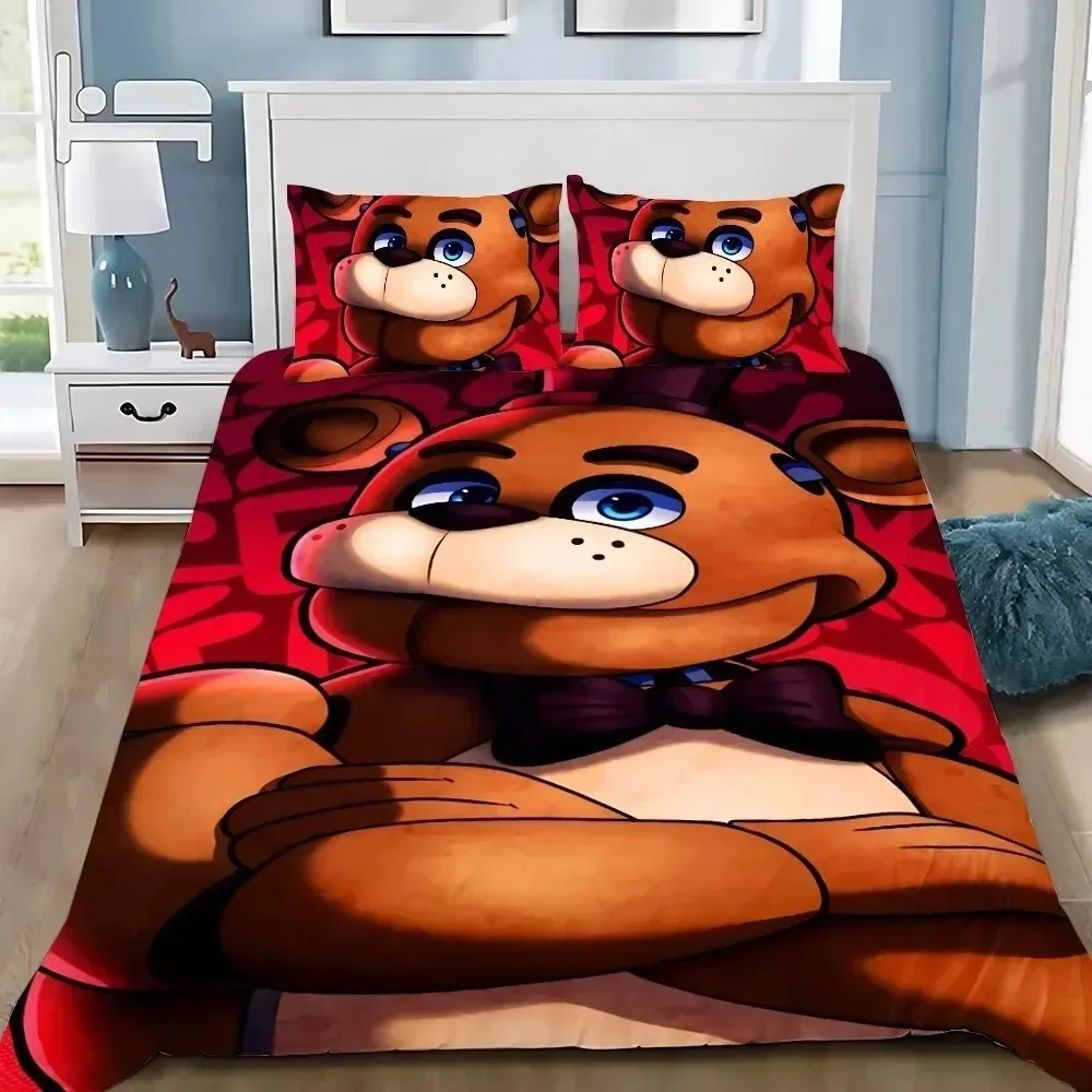 3D Print Freddy Duvet Cover pillowcase Bedding Bedroom Decoration ChildrenGift adult Single Double bed Large SizeZip Duvet Cover