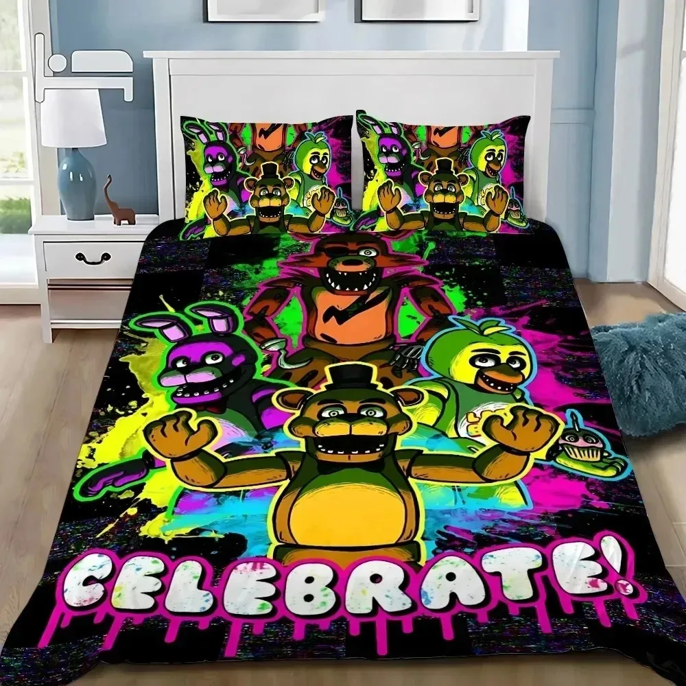 3D Print Freddy Duvet Cover pillowcase Bedding Bedroom Decoration ChildrenGift adult Single Double bed Large SizeZip Duvet Cover