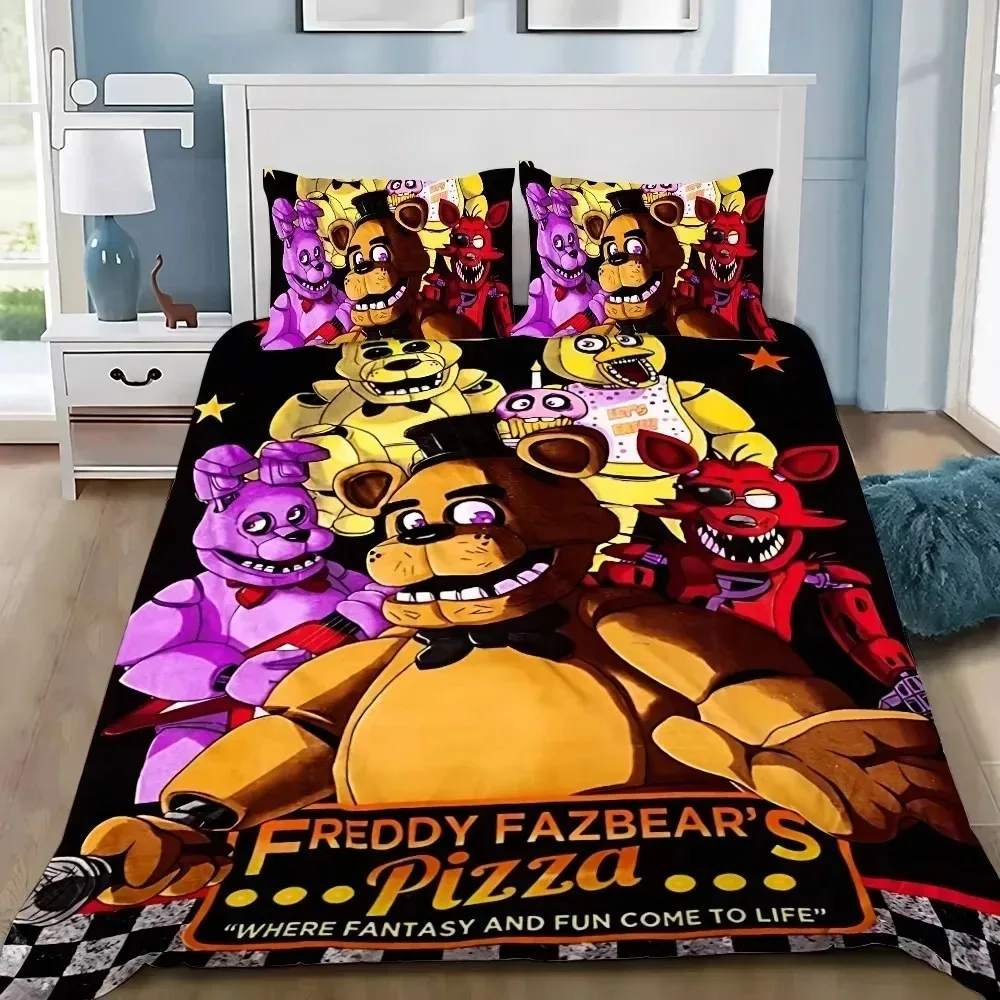 3D Print Freddy Duvet Cover pillowcase Bedding Bedroom Decoration ChildrenGift adult Single Double bed Large SizeZip Duvet Cover