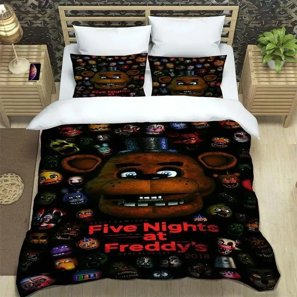 3D Print Freddy Duvet Cover pillowcase Bedding Bedroom Decoration ChildrenGift adult Single Double bed Large SizeZip Duvet Cover