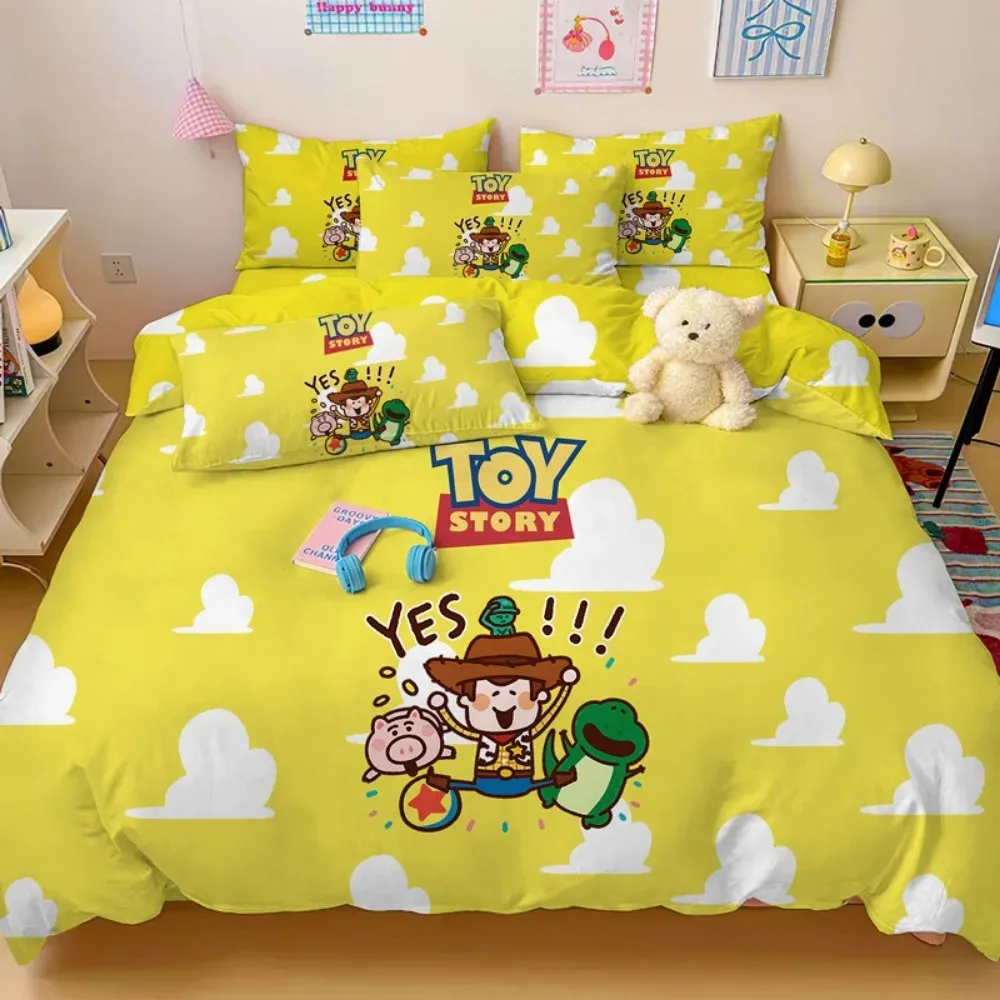 Cartoon Story Duvet Cover pillowcase Bedding Bedroom Decoration Children Gift adult Single Double bed Large SizeZip Duvet Cover