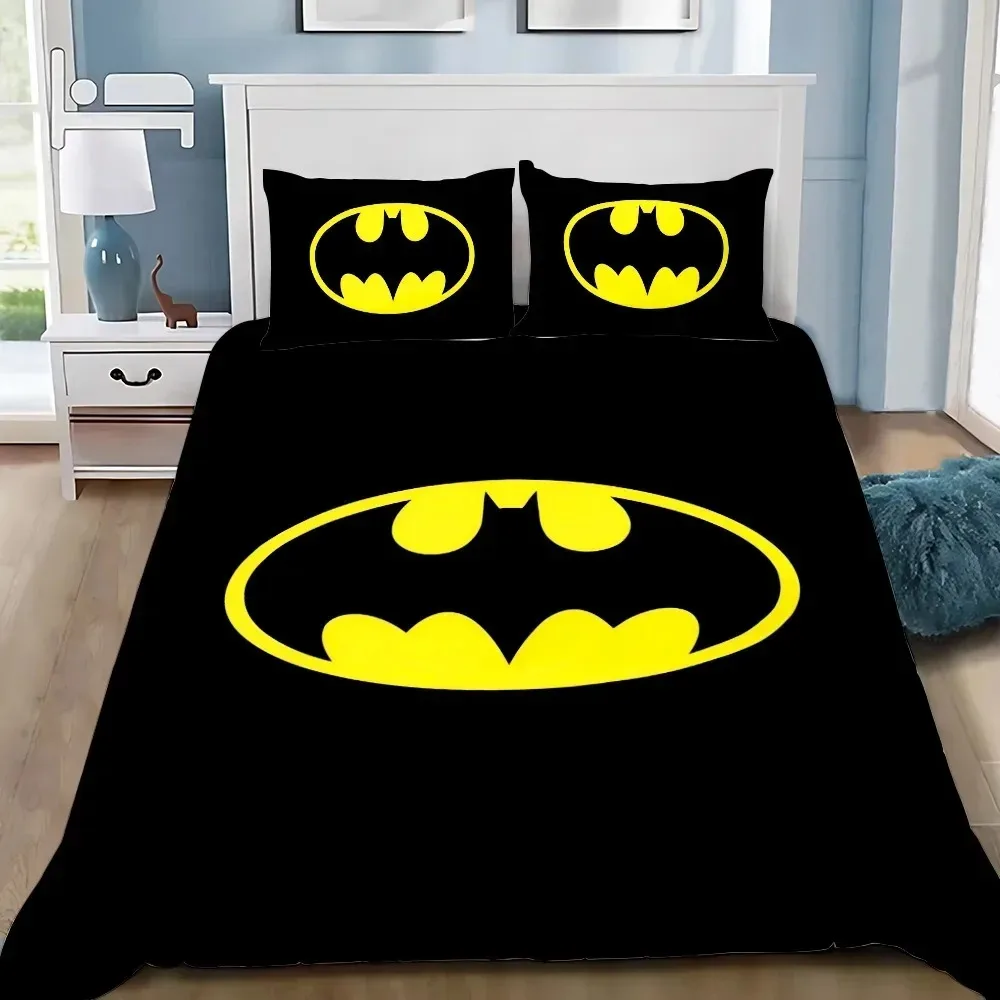 Black Bat Duvet Cover pillowcase Bedding Bedroom Decoration Children Gift adult Single Double bed Large SizeZip Duvet Cover