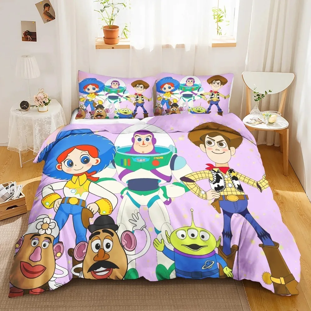 Anime Story Bedding Bedroom Decoration for adults and children with zipper duvet cover microfiber duvet Single Double bed Large
