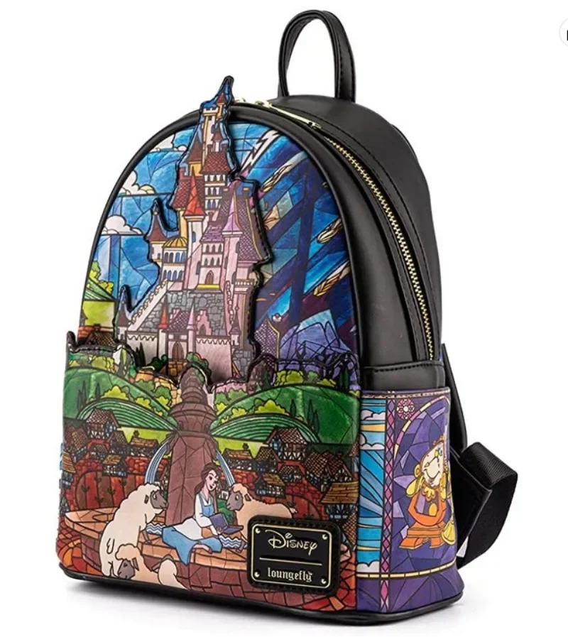 Beauty and The Beast Belle Castle Mini Backpack for Fashion Gift Mini Backpack Shoulder Bag Travel Bag Birthday Gift