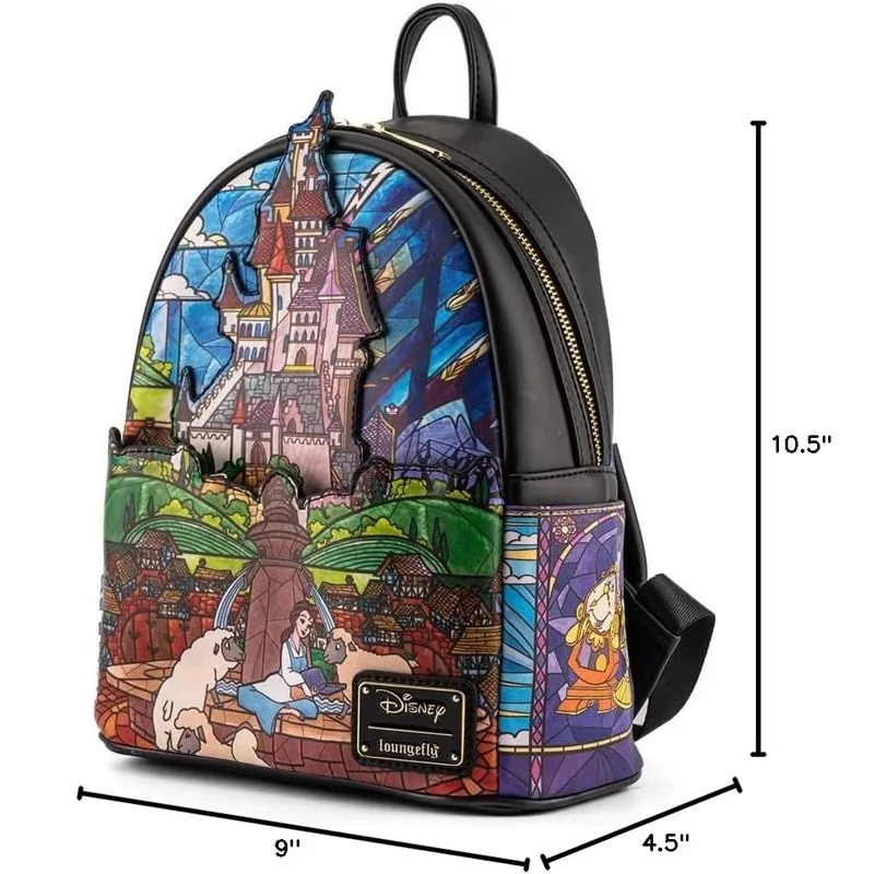 Beauty and The Beast Belle Castle Mini Backpack for Fashion Gift Mini Backpack Shoulder Bag Travel Bag Birthday Gift