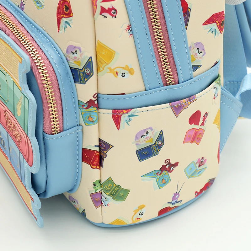 Cream-Colored Princess Book Classic Backpack Fashion Double Shoulder Backpack Gift