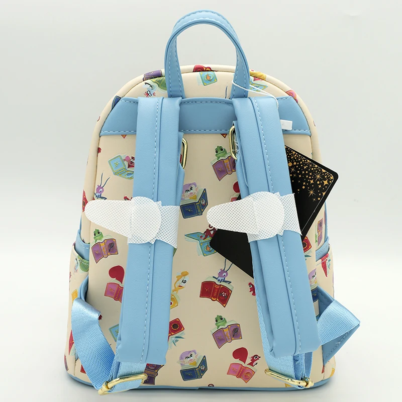 Cream-Colored Princess Book Classic Backpack Fashion Double Shoulder Backpack Gift