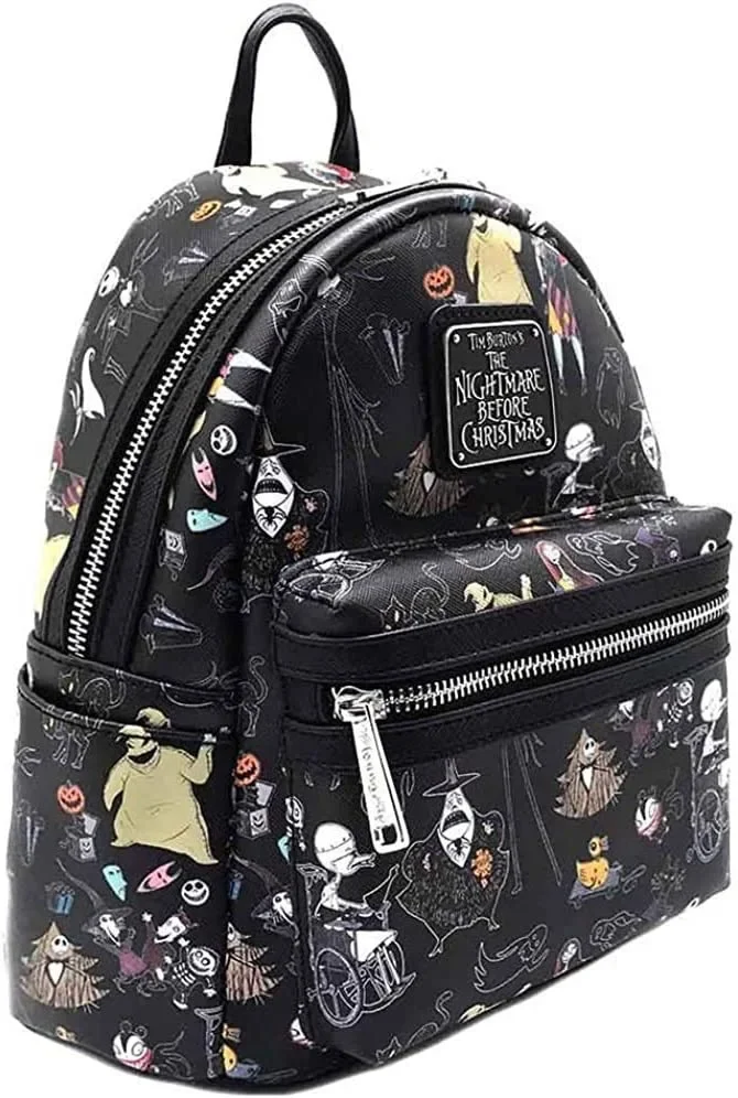 The Nightmare Before Christmas Mini Backpack PU Leather Women Fashion Backpack Christmas Gifts