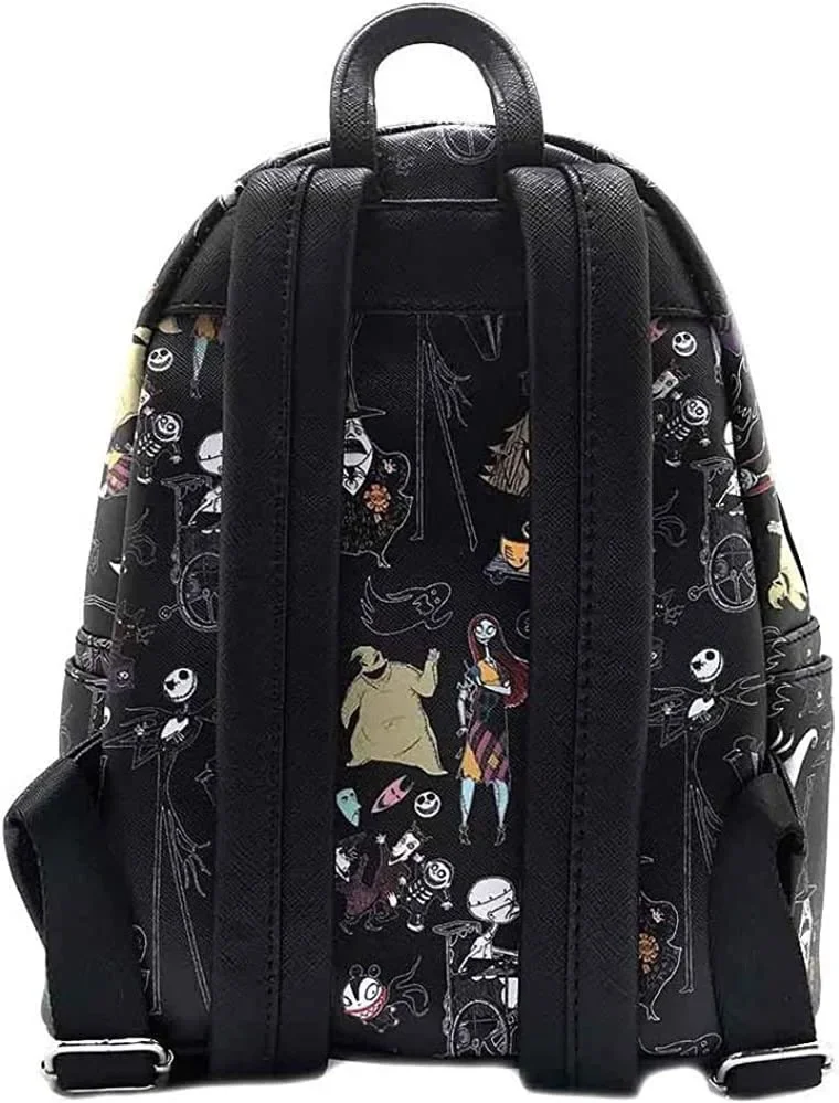 The Nightmare Before Christmas Mini Backpack PU Leather Women Fashion Backpack Christmas Gifts