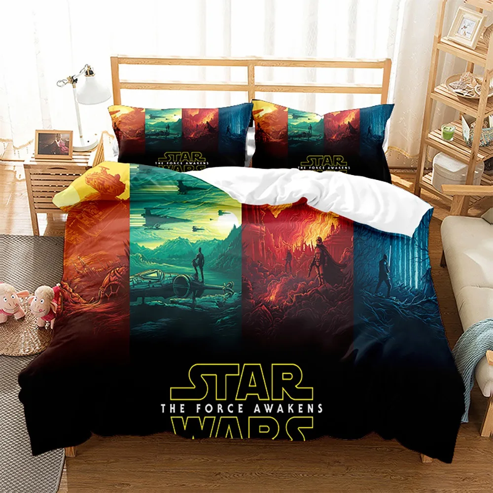 Movie 3d S-Stars Yoda Duvet Cover pillowcase Bedroom Decoration Children Gift adult Single Double bed Large SizeZip Duvet Cover